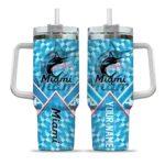 custom miami marlins chevron angle blue curved tumbler best selling 1 1.webp