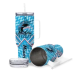 custom miami marlins chevron angle blue curved tumbler best selling 1 1.webp