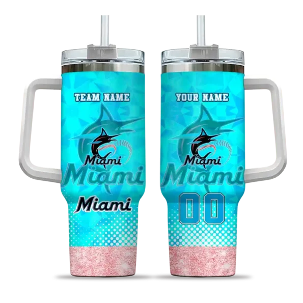 custom miami marlins geometric prism blue curved tumbler best selling 1 1.webp