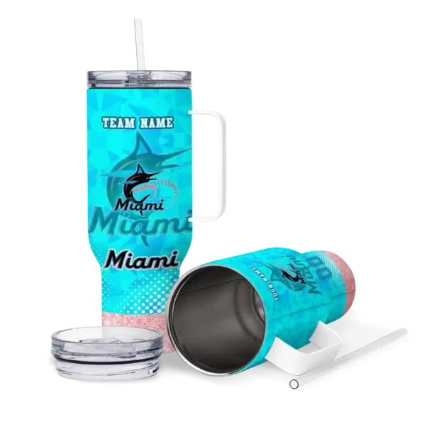 custom miami marlins geometric prism blue curved tumbler high quality 1 1.webp