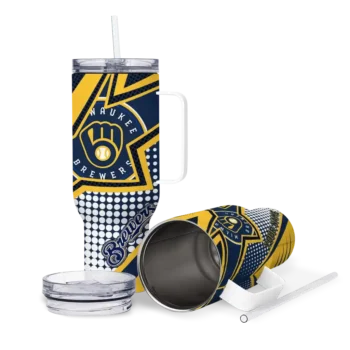 custom milwaukee brewers arrow burst navy blue curved tumbler high quality 1.webp