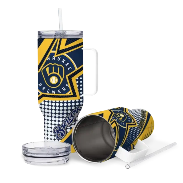 custom milwaukee brewers arrow burst navy blue curved tumbler high quality 1.webp