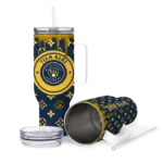 custom milwaukee brewers bullseye drips navy blue curved tumbler best selling 1.webp