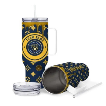 custom milwaukee brewers bullseye drips navy blue curved tumbler high quality 1.webp