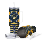 custom milwaukee brewers chevron layers navy blue curved tumbler best selling 1.webp