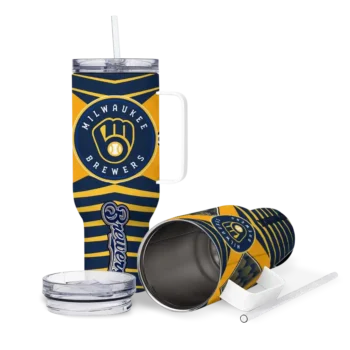 custom milwaukee brewers chevron layers navy blue curved tumbler high quality 1.webp