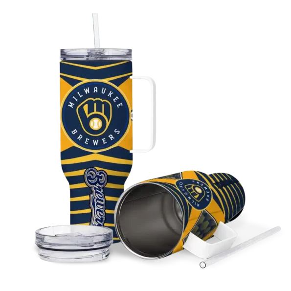 custom milwaukee brewers chevron layers navy blue curved tumbler high quality 1.webp