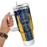 custom milwaukee brewers hexagon armor navy blue curved tumbler best selling 1.webp