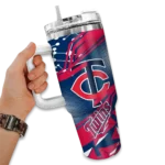 custom minnesota twins abstract paths navy curved tumbler best selling 1.webp