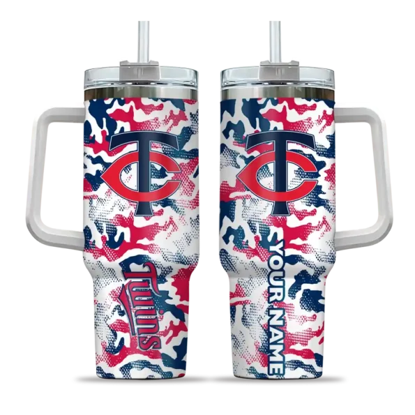custom minnesota twins camo mashup navy white curved tumbler best selling 1.webp