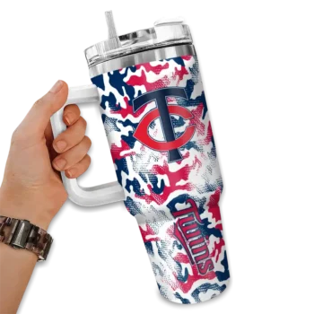 custom minnesota twins camo mashup navy white curved tumbler fashion forward 1.webp