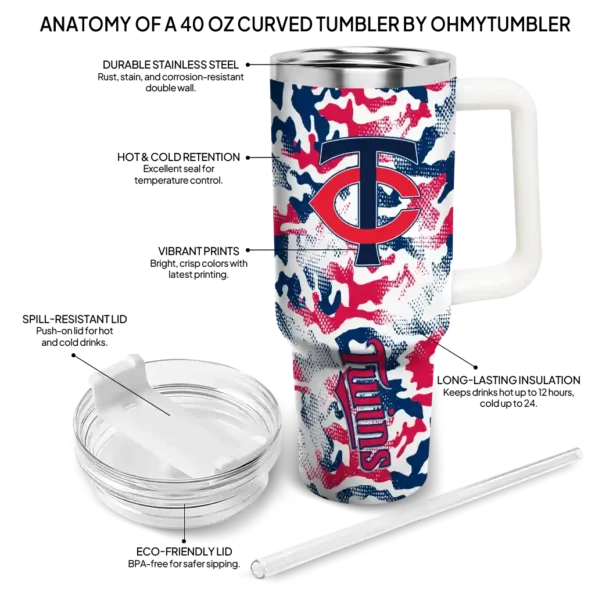 custom minnesota twins camo mashup navy white curved tumbler new arrival 1.webp