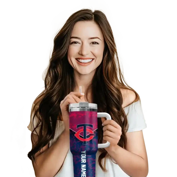 custom minnesota twins chevron stripe navy curved tumbler premium grade 1.webp