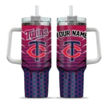 custom minnesota twins hex texture navy curved tumbler best selling 1.webp