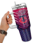 custom minnesota twins hex texture navy curved tumbler best selling 1.webp