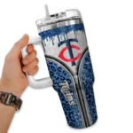 custom minnesota twins leopard zipper navy curved tumbler best selling 1.webp
