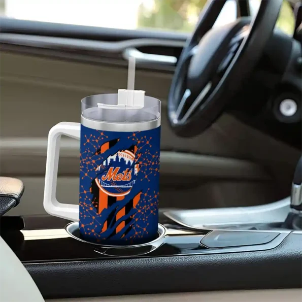 custom new york mets claw cut blue black curved tumbler trendy 1.webp