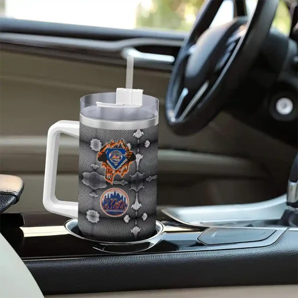 custom new york mets superman shield blue gray curved tumbler trendy 1.webp