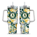 custom oakland athletics camo mashup green white curved tumbler best selling 1.webp