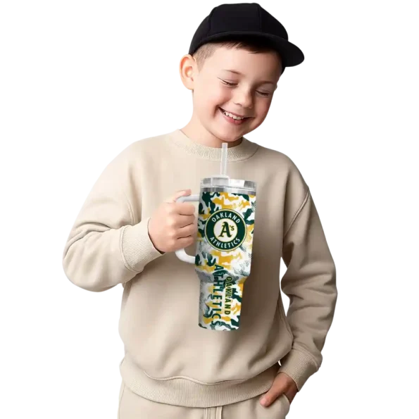 custom oakland athletics camo mashup green white curved tumbler latest model 1.webp