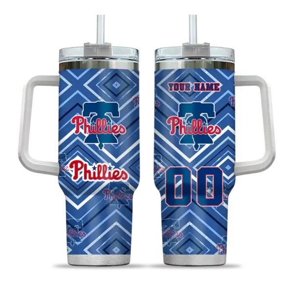 custom philadelphia phillies bold diamonds blue curved tumbler best selling 1.webp