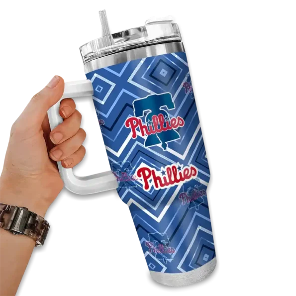 custom philadelphia phillies bold diamonds blue curved tumbler fashion forward 1.webp