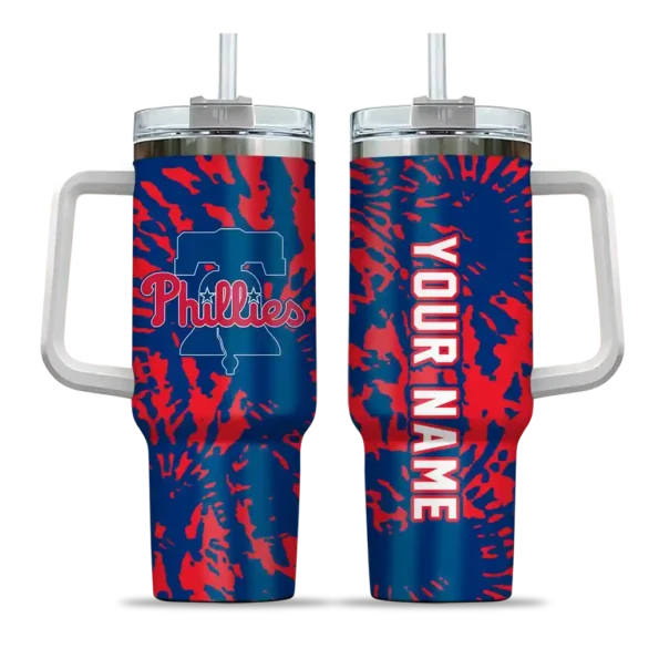 custom philadelphia phillies burst swirl blue curved tumbler best selling 1.webp