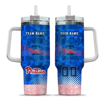 custom philadelphia phillies geometric prism blue curved tumbler best selling 1.webp