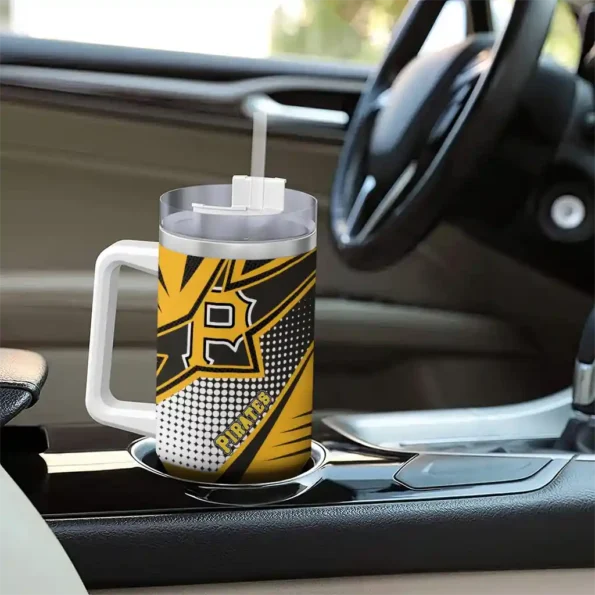 custom pittsburgh pirates arrow burst black curved tumbler trendy 1.webp