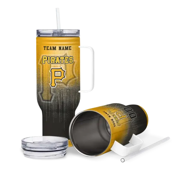 custom pittsburgh pirates gradient dots black curved tumbler high quality 1.webp