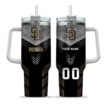 custom san diego padres arrow armor brown black curved tumbler best selling 1.webp