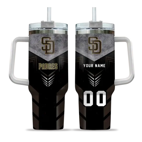 custom san diego padres arrow armor brown black curved tumbler best selling 1.webp