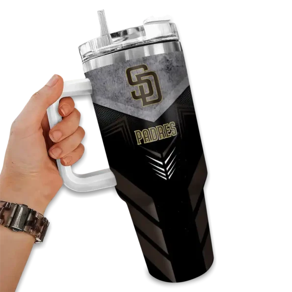 custom san diego padres arrow armor brown black curved tumbler fashion forward 1.webp