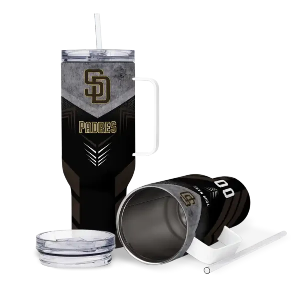 custom san diego padres arrow armor brown black curved tumbler high quality 1.webp