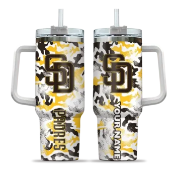 custom san diego padres camo mashup brown white curved tumbler best selling 1.webp