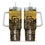custom san diego padres chevron stripe brown curved tumbler best selling 1.webp