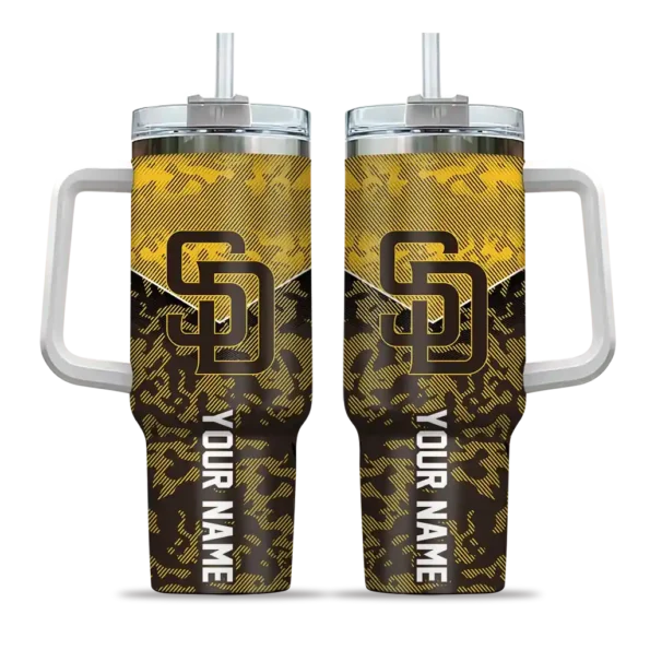 custom san diego padres chevron stripe brown curved tumbler best selling 1.webp