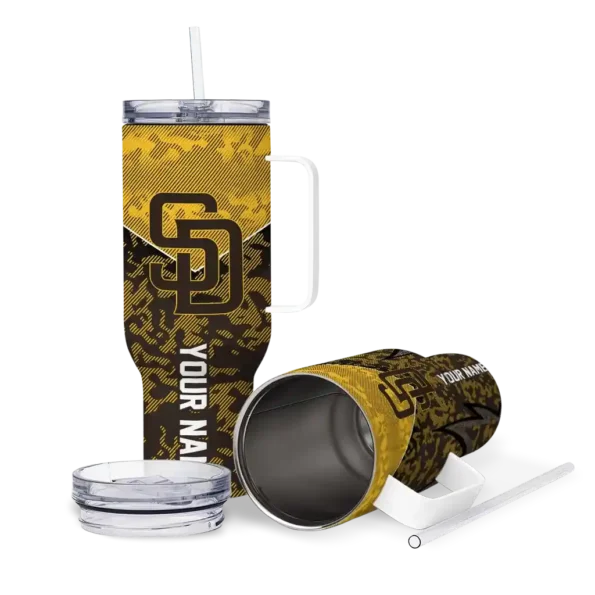 custom san diego padres chevron stripe brown curved tumbler high quality 1.webp