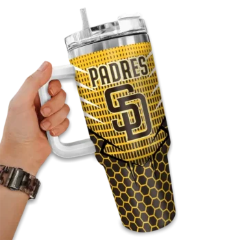 custom san diego padres hex texture brown curved tumbler fashion forward 1.webp