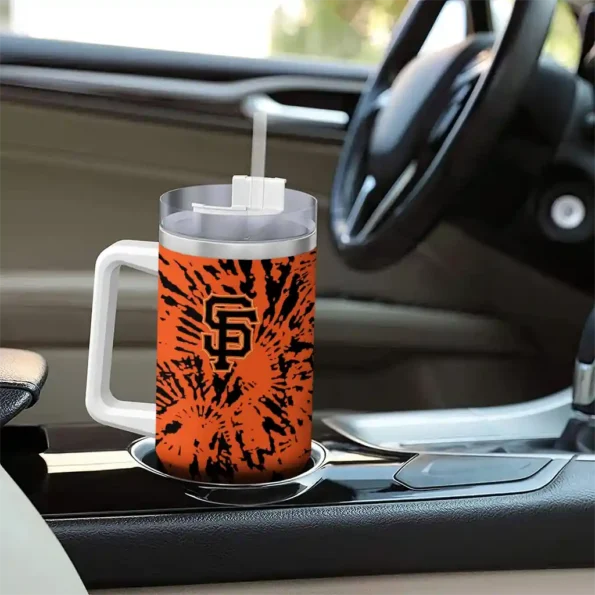 custom san francisco giants burst swirl orange curved tumbler trendy 1.webp
