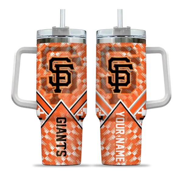 custom san francisco giants chevron angle orange curved tumbler best selling 1.webp