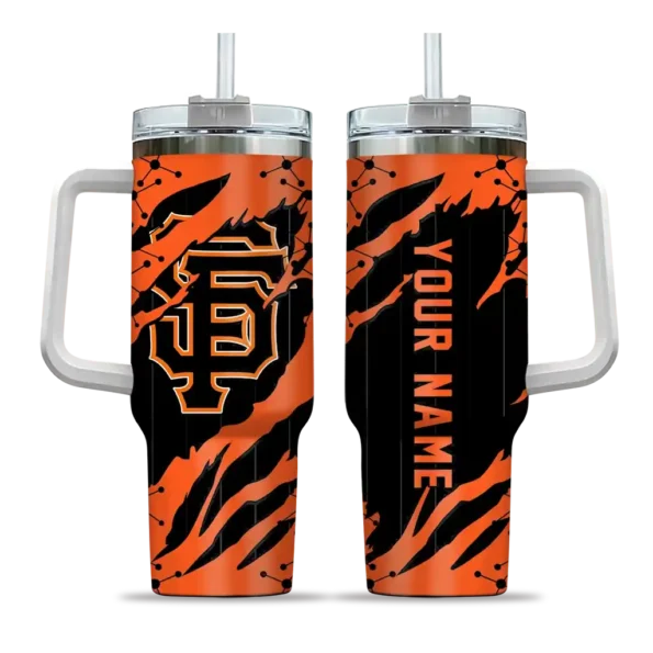 custom san francisco giants claw cut orange black curved tumbler best selling 1.webp