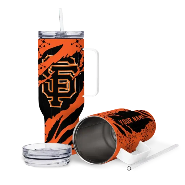 custom san francisco giants claw cut orange black curved tumbler high quality 1.webp