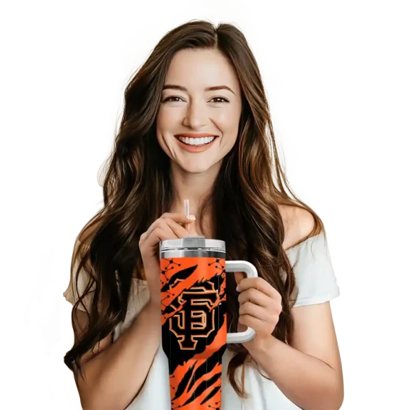 custom san francisco giants claw cut orange black curved tumbler premium grade 1.webp