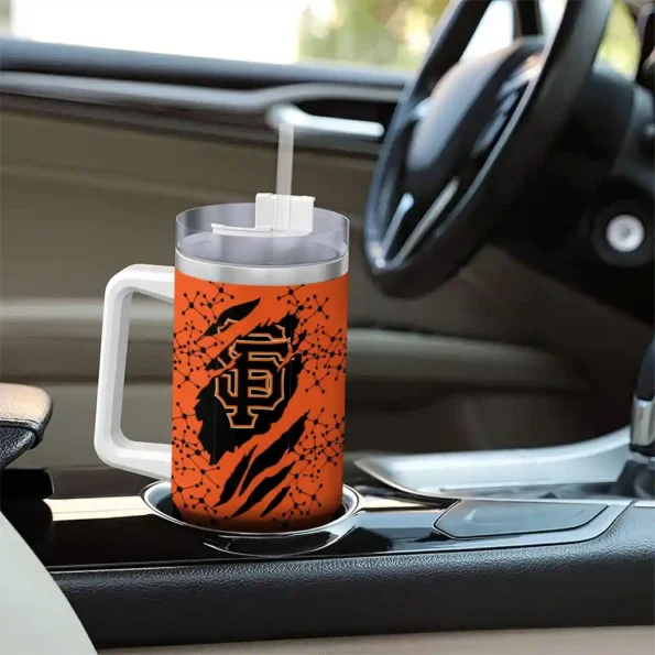 custom san francisco giants claw cut orange black curved tumbler trendy 1.webp