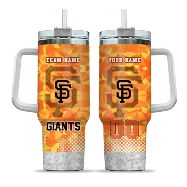 custom san francisco giants geometric prism orange curved tumbler best selling 1.webp