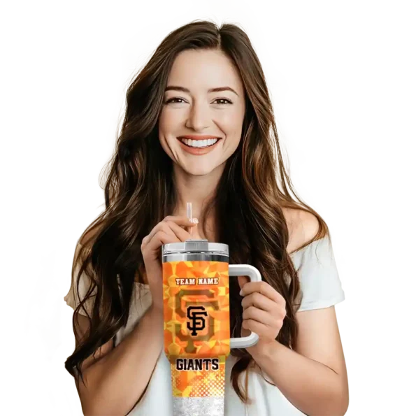 custom san francisco giants geometric prism orange curved tumbler premium grade 1.webp