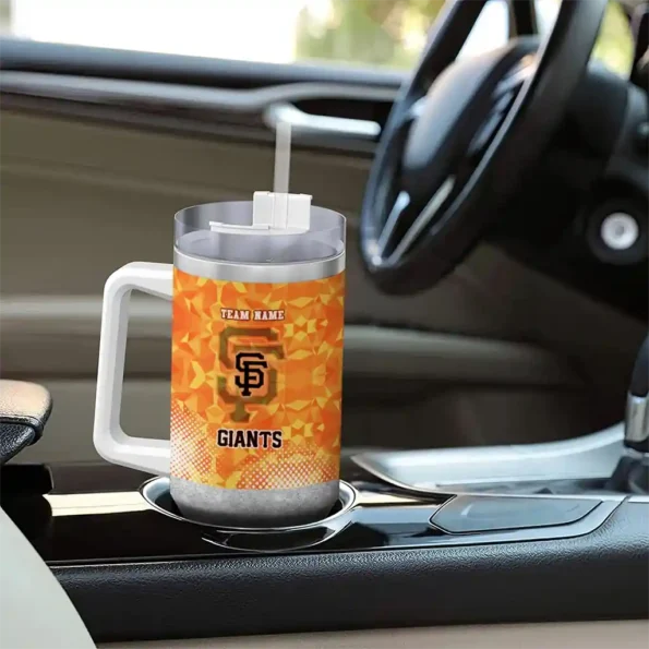 custom san francisco giants geometric prism orange curved tumbler trendy 1.webp