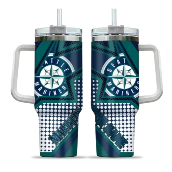 custom seattle mariners arrow burst navy blue curved tumbler best selling 1.webp