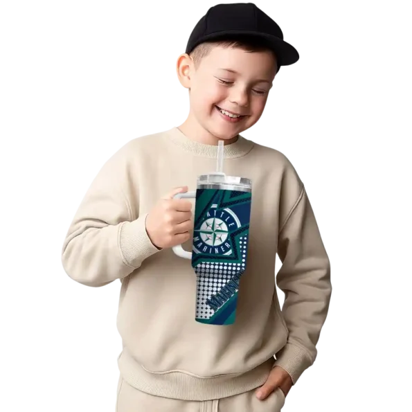 custom seattle mariners arrow burst navy blue curved tumbler latest model 1.webp